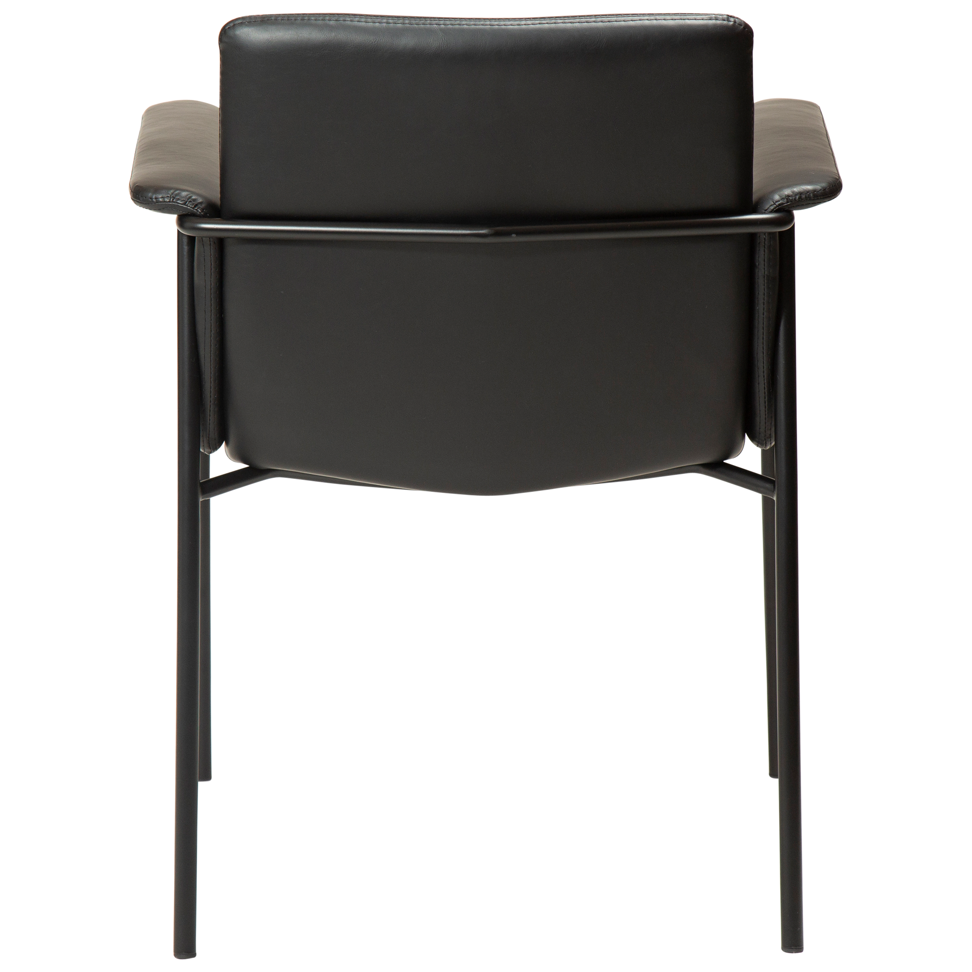 [var:Bezug=Vintage schwarzes Kunstleder mit schwarzen Beinen] VALE Sessel