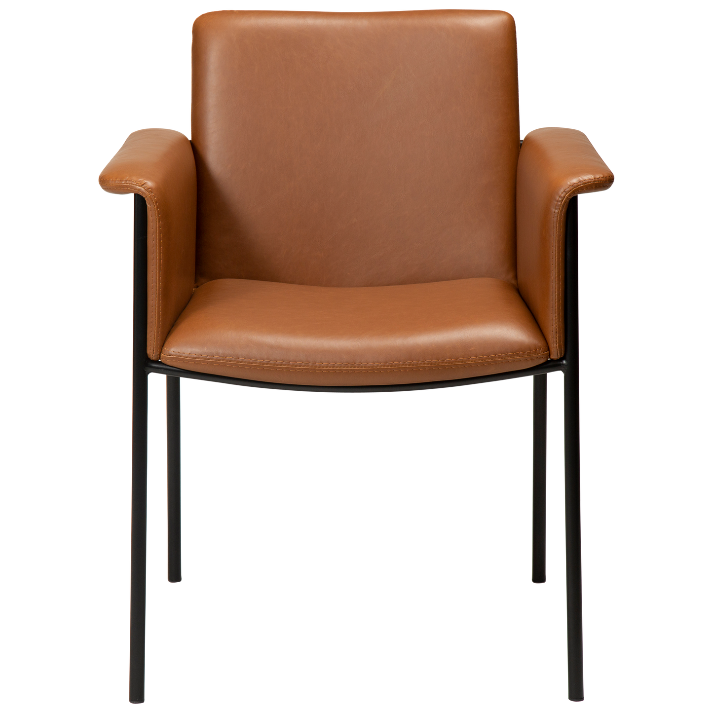 [var:Bezug=Vintage hellbraunes Kunstleder mit schwarzen Beinen] VALE Sessel