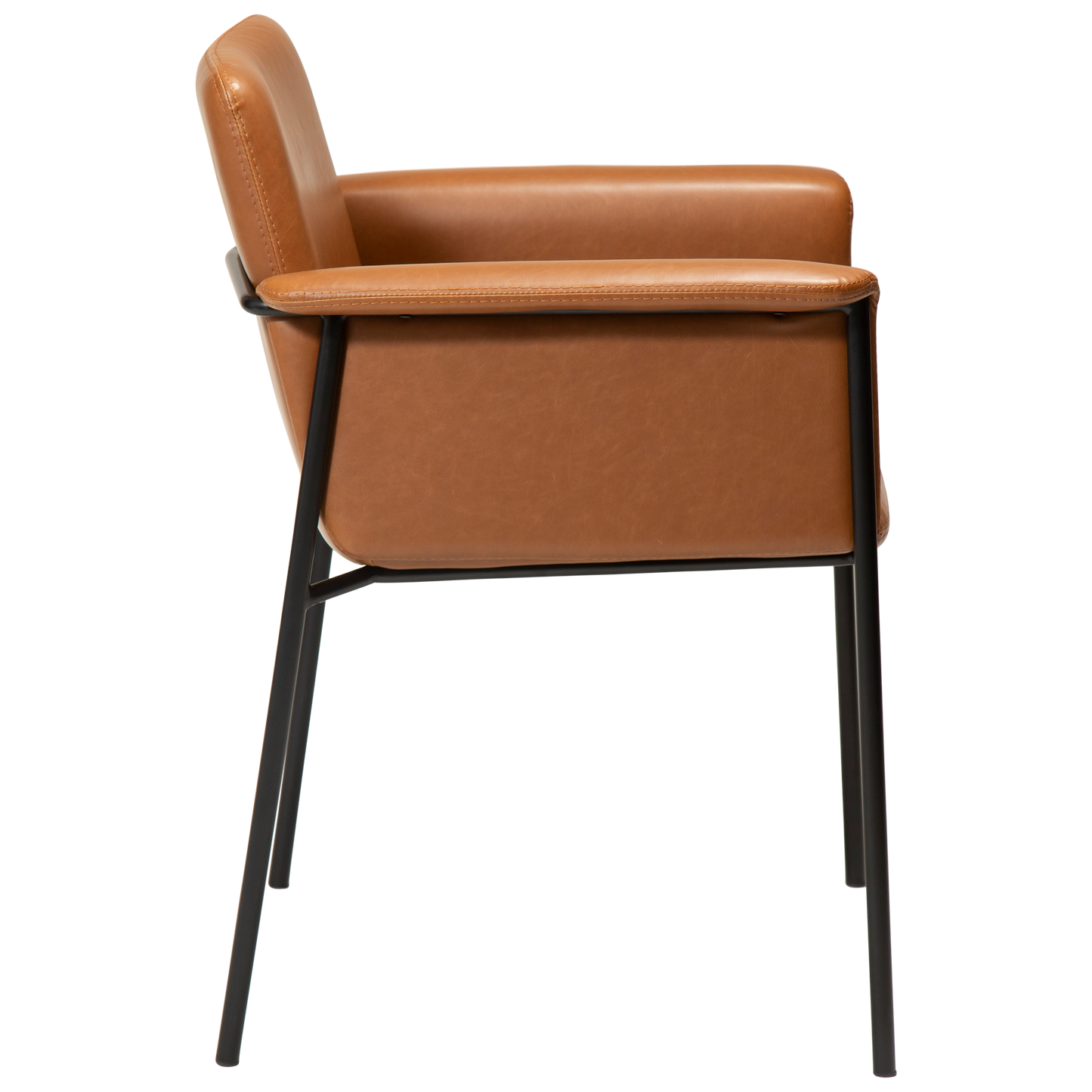 [var:Bezug=Vintage hellbraunes Kunstleder mit schwarzen Beinen] VALE Sessel