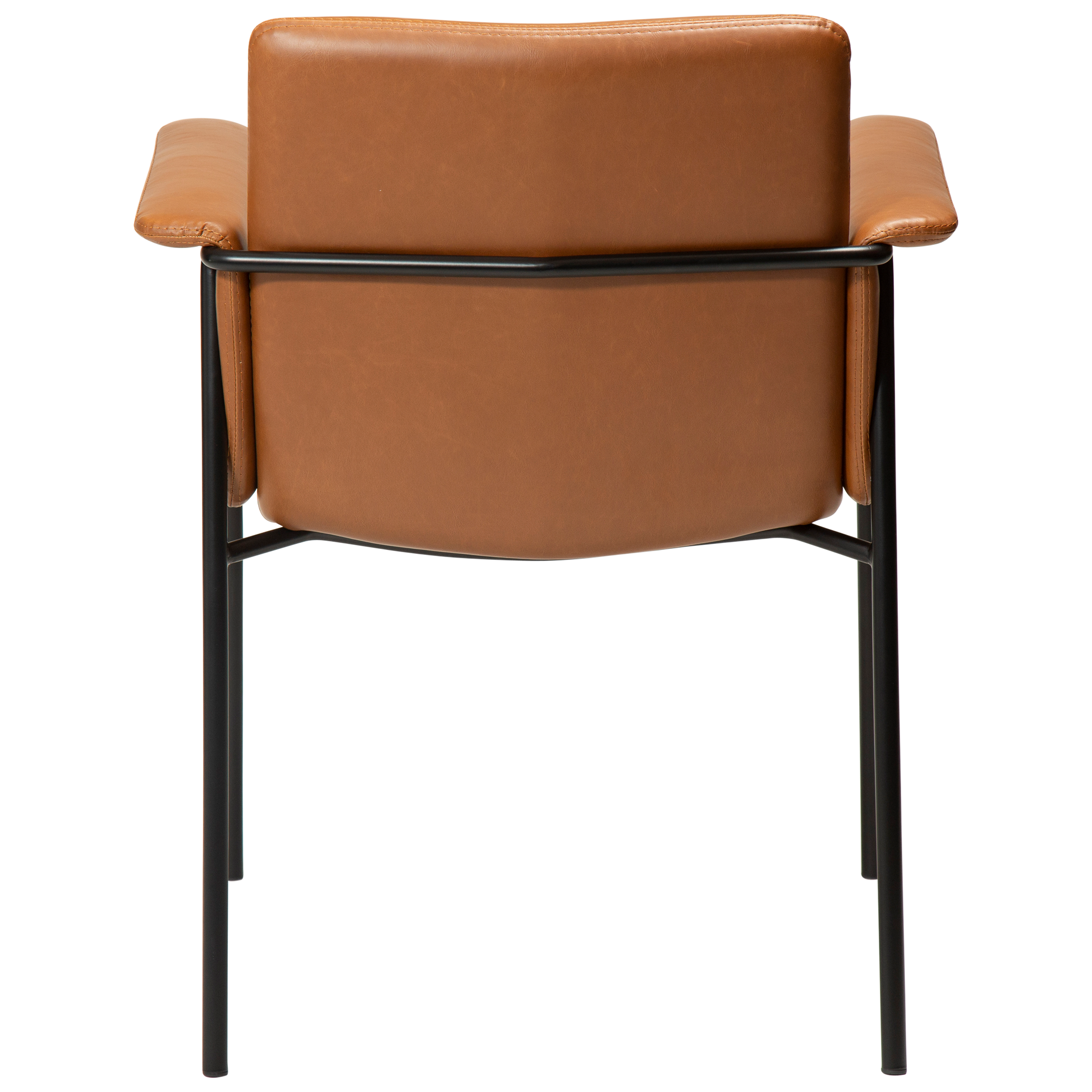 [var:Bezug=Vintage hellbraunes Kunstleder mit schwarzen Beinen] VALE Sessel