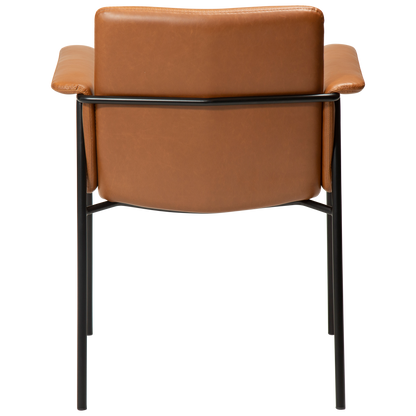 [var:Bezug=Vintage hellbraunes Kunstleder mit schwarzen Beinen] VALE Sessel