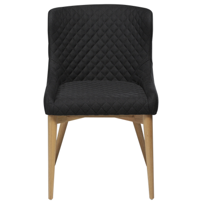 [var:Bezug=Schwarzes Gewebe mit Eichenbeinen] VETRO Stuhl