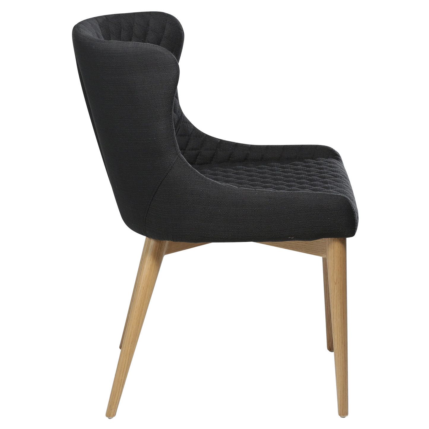 [var:Bezug=Schwarzes Gewebe mit Eichenbeinen] VETRO Stuhl