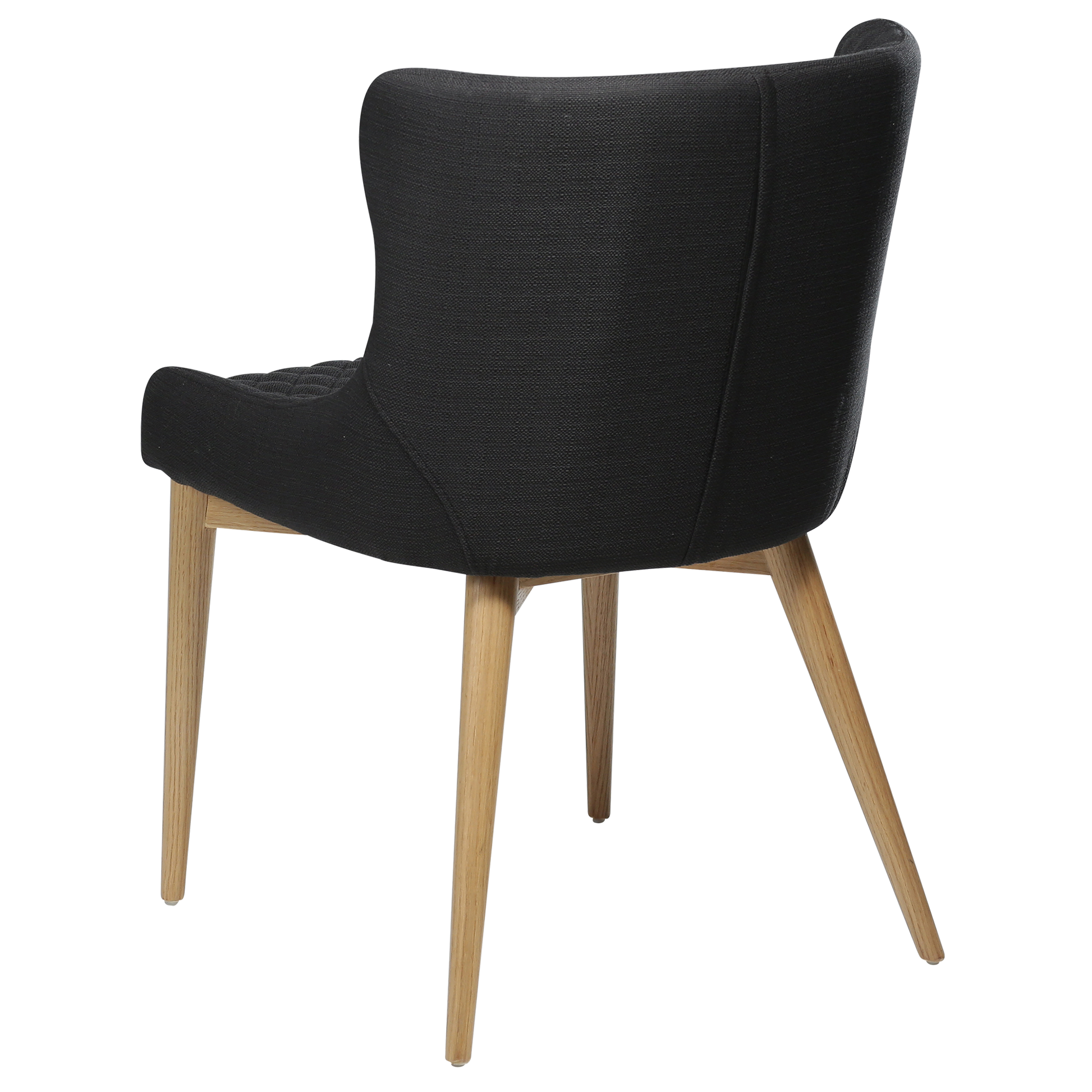 [var:Bezug=Schwarzes Gewebe mit Eichenbeinen] VETRO Stuhl