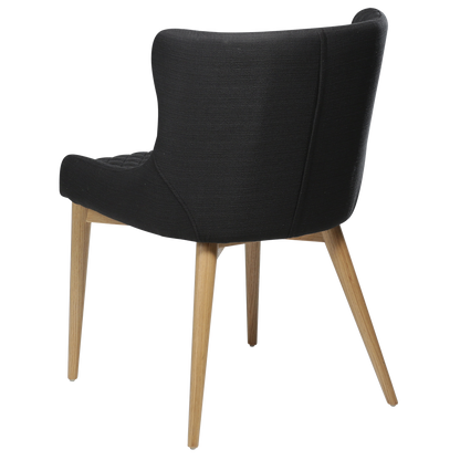 [var:Bezug=Schwarzes Gewebe mit Eichenbeinen] VETRO Stuhl