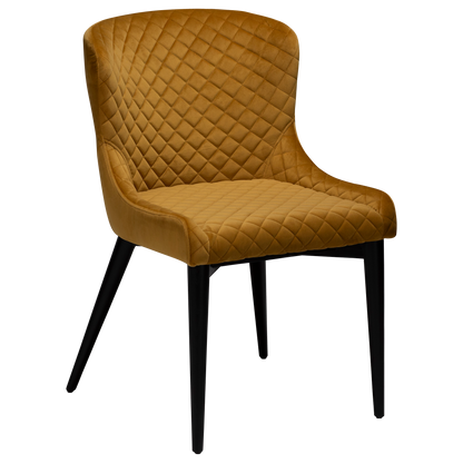 [var:Bezug=Bronzefarbenes Samt mit schwarz gebeizten Eichenbeinen] VETRO Stuhl