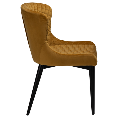 [var:Bezug=Bronzefarbenes Samt mit schwarz gebeizten Eichenbeinen] VETRO Stuhl