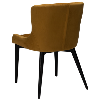 [var:Bezug=Bronzefarbenes Samt mit schwarz gebeizten Eichenbeinen] VETRO Stuhl