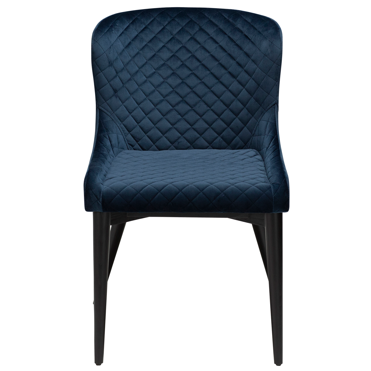 [var:Bezug=Mitternachtsblaues Samt mit schwarz gebeizten Eichenbeinen] VETRO Stuhl