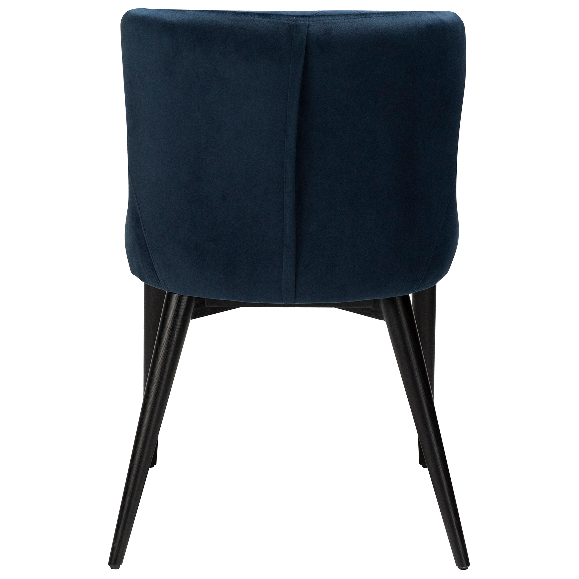 [var:Bezug=Mitternachtsblaues Samt mit schwarz gebeizten Eichenbeinen] VETRO Stuhl