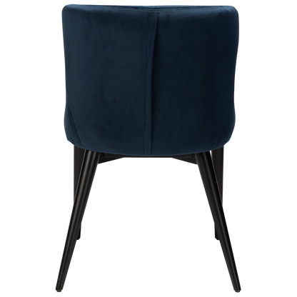 [var:Bezug=Mitternachtsblaues Samt mit schwarz gebeizten Eichenbeinen] VETRO Stuhl
