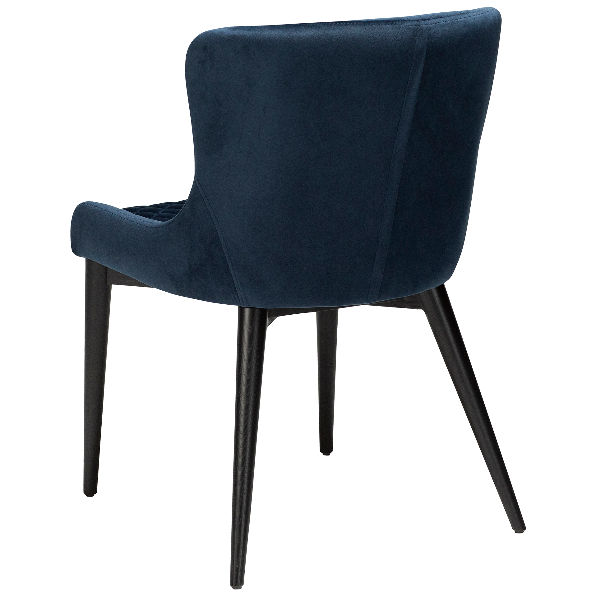 [var:Bezug=Mitternachtsblaues Samt mit schwarz gebeizten Eichenbeinen] VETRO Stuhl