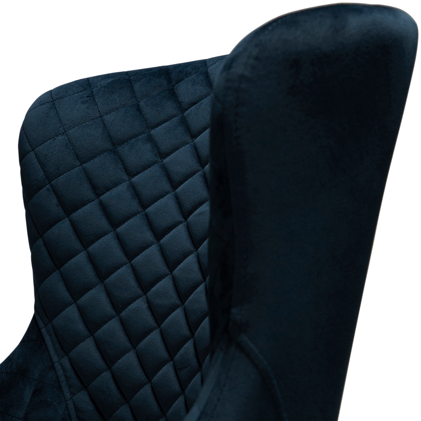 [var:Bezug=Mitternachtsblaues Samt mit schwarz gebeizten Eichenbeinen] VETRO Stuhl