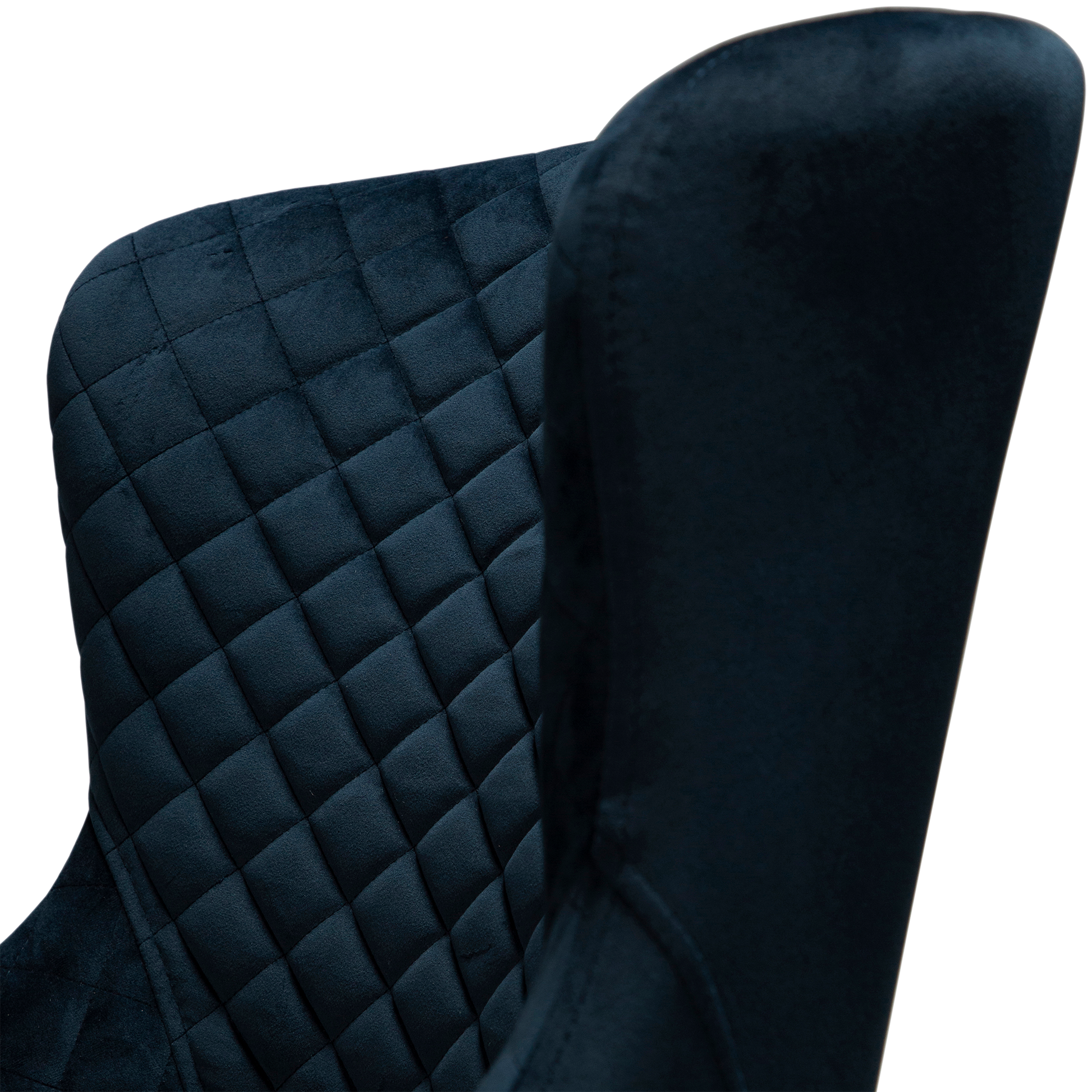 [var:Bezug=Mitternachtsblaues Samt mit schwarz gebeizten Eichenbeinen] VETRO Stuhl