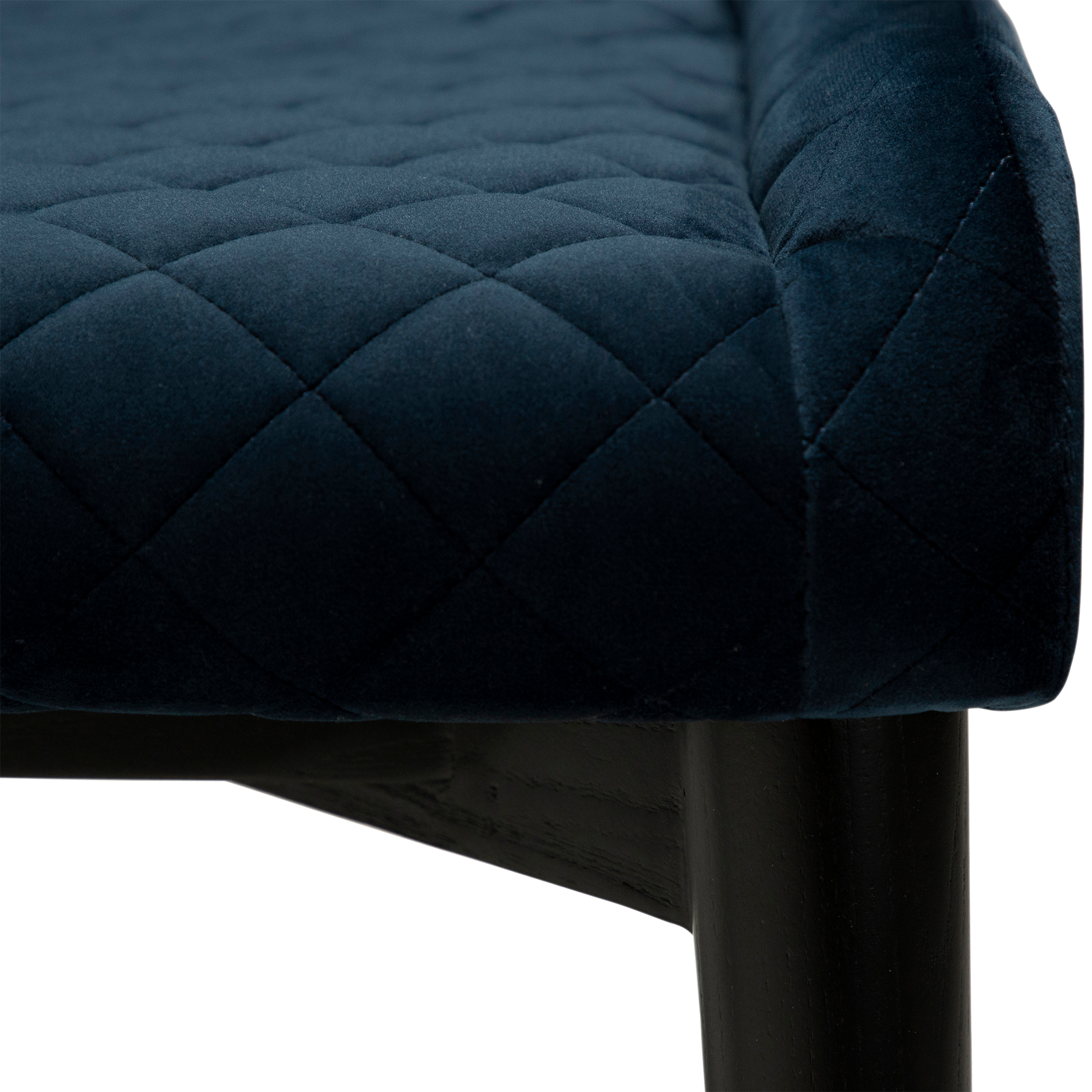 [var:Bezug=Mitternachtsblaues Samt mit schwarz gebeizten Eichenbeinen] VETRO Stuhl