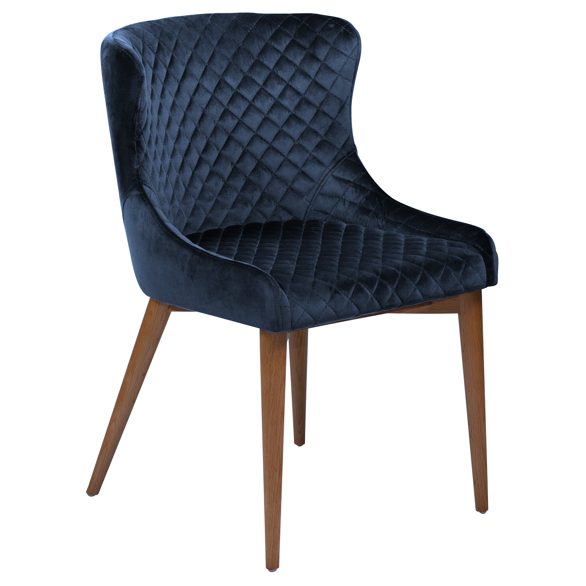 [var:Bezug=Mitternachtsblaues Samt mit Eichenbeinen] VETRO Stuhl