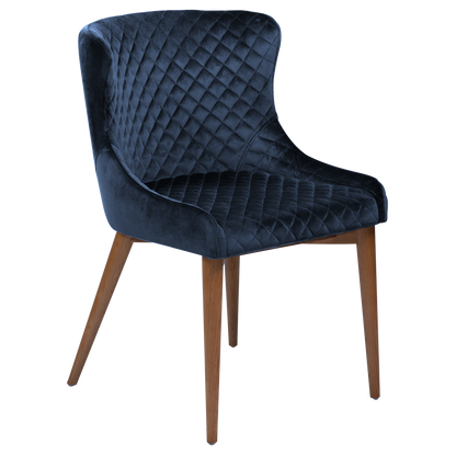 [var:Bezug=Mitternachtsblaues Samt mit Eichenbeinen] VETRO Stuhl