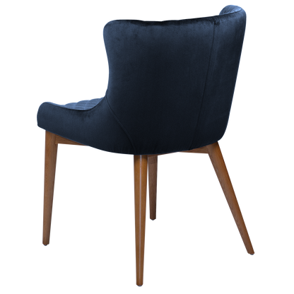 [var:Bezug=Mitternachtsblaues Samt mit Eichenbeinen] VETRO Stuhl