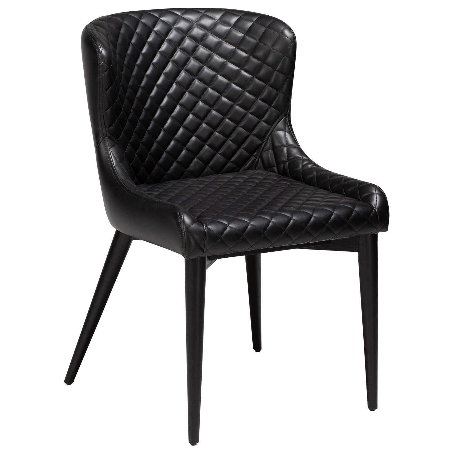 [var:Bezug=Vintage schwarzes Kunstleder mit schwarz gebeizten Eichenbeinen] VETRO Stuhl