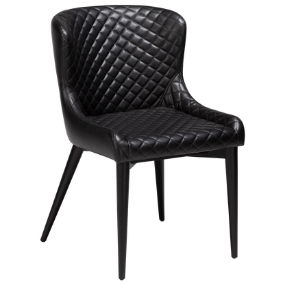 [var:Bezug=Vintage schwarzes Kunstleder mit schwarz gebeizten Eichenbeinen] VETRO Stuhl