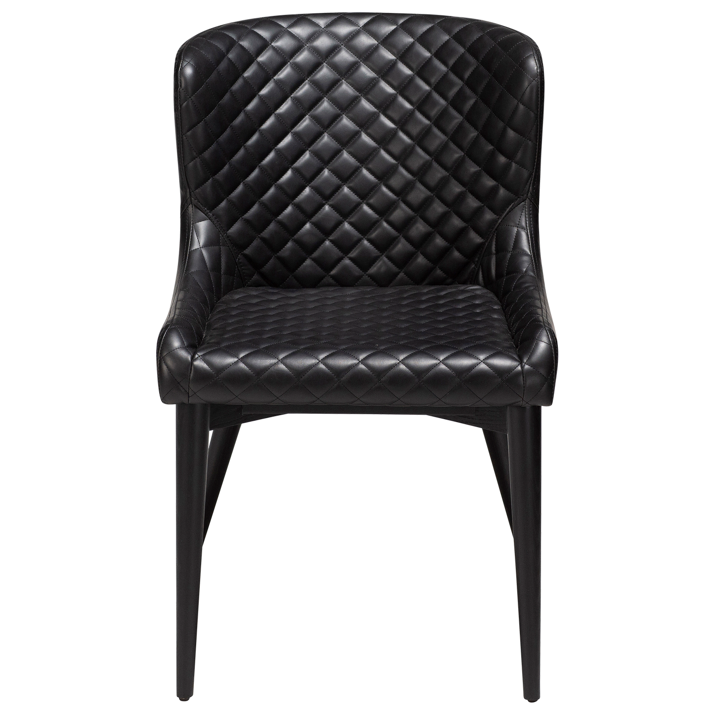 [var:Bezug=Vintage schwarzes Kunstleder mit schwarz gebeizten Eichenbeinen] VETRO Stuhl