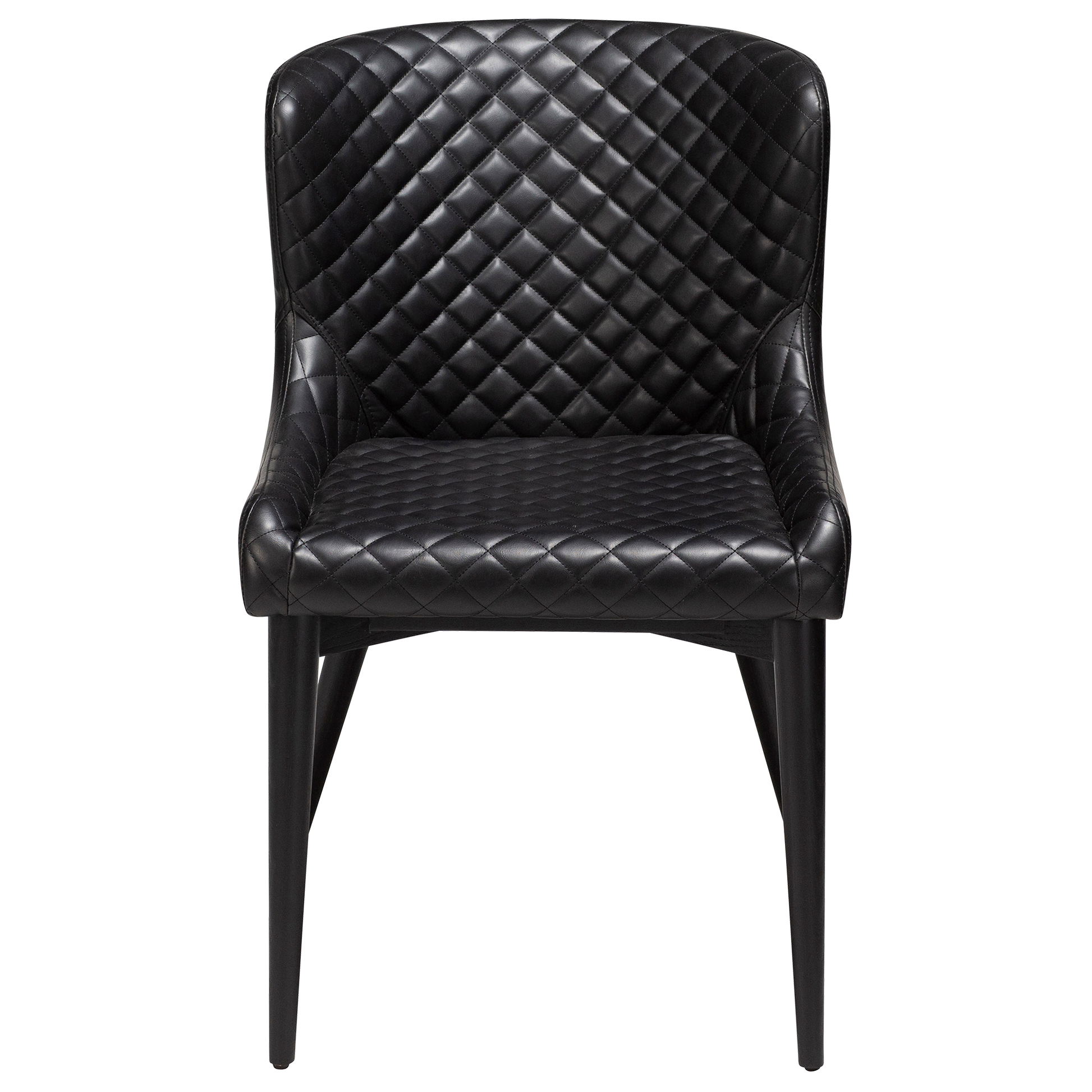 [var:Bezug=Vintage schwarzes Kunstleder mit schwarz gebeizten Eichenbeinen] VETRO Stuhl