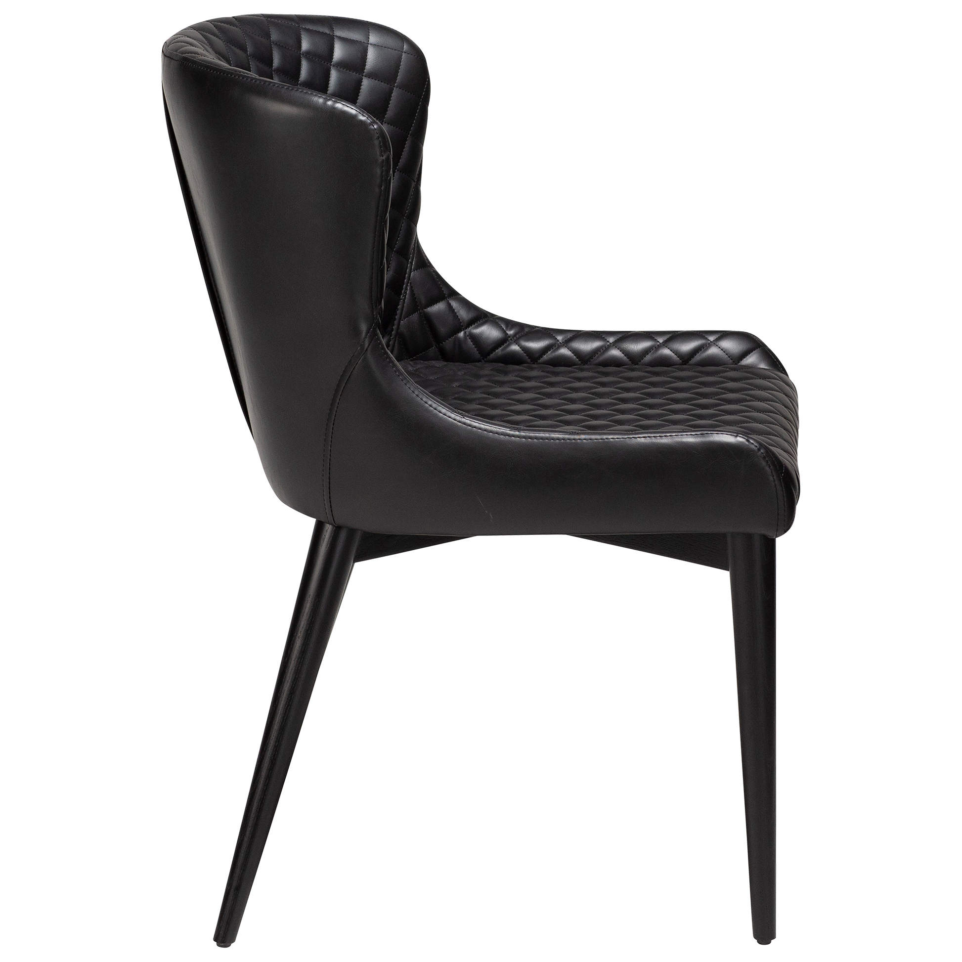 [var:Bezug=Vintage schwarzes Kunstleder mit schwarz gebeizten Eichenbeinen] VETRO Stuhl