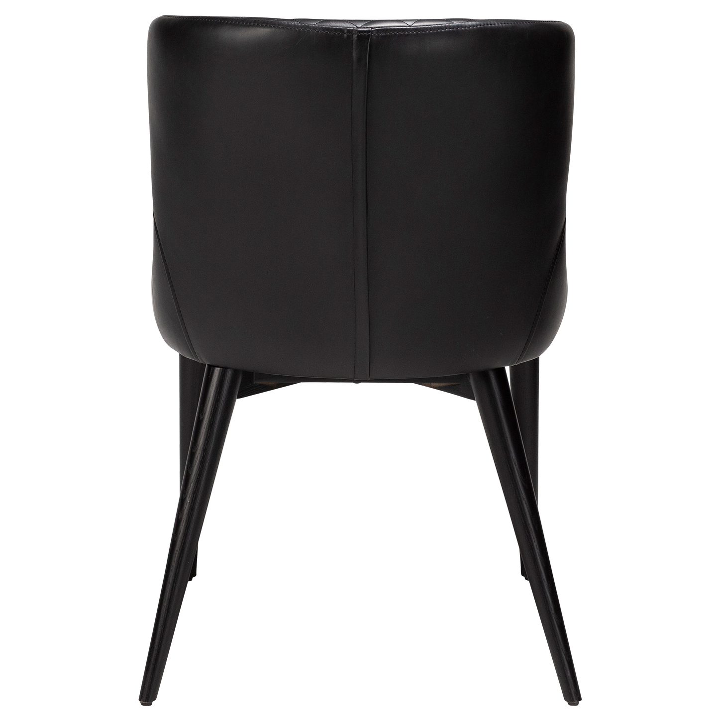 [var:Bezug=Vintage schwarzes Kunstleder mit schwarz gebeizten Eichenbeinen] VETRO Stuhl