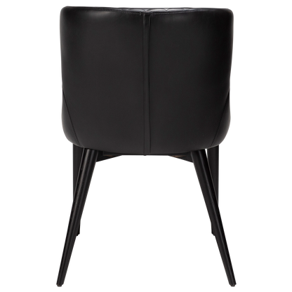 [var:Bezug=Vintage schwarzes Kunstleder mit schwarz gebeizten Eichenbeinen] VETRO Stuhl