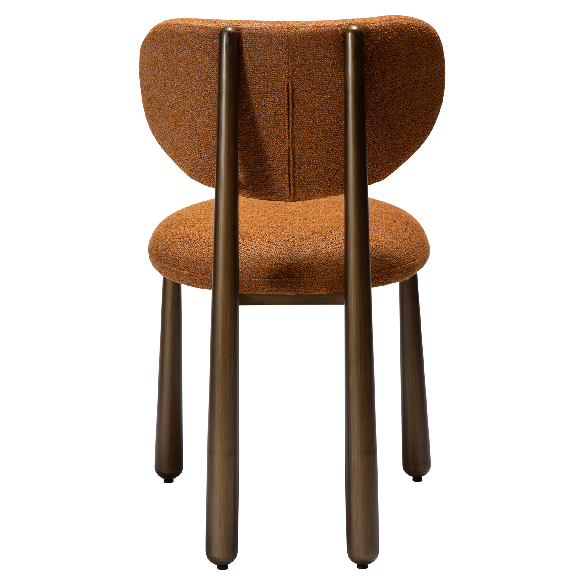 [var:Bezug=WOKE-Stuhl, Kürbisgewürz-Bouclé-Gewebe mit antiken Messingbeinen] WOKE Stuhl