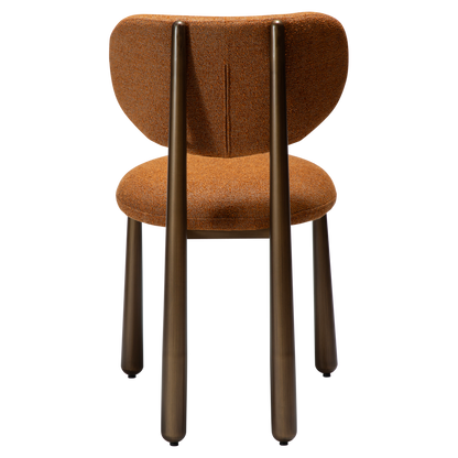 [var:Bezug=WOKE-Stuhl, Kürbisgewürz-Bouclé-Gewebe mit antiken Messingbeinen] WOKE Stuhl