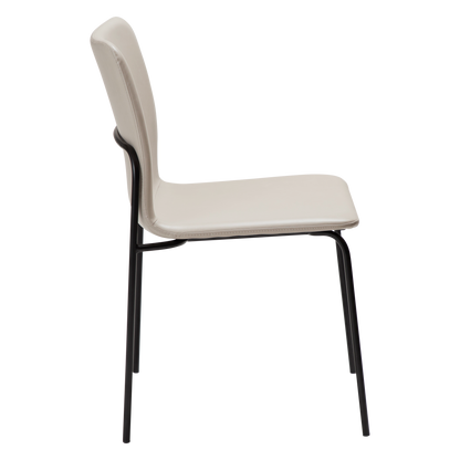 [var:Bezug=Kaschmir Kunstleder mit schwarzen Beinen] WOOF Stuhl