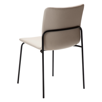 [var:Bezug=Kaschmir Kunstleder mit schwarzen Beinen] WOOF Stuhl