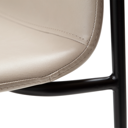 [var:Bezug=Kaschmir Kunstleder mit schwarzen Beinen] WOOF Stuhl