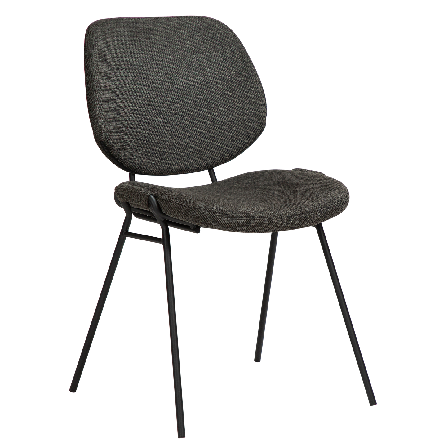 [var:Bezug=Crow schwarzer Stoff mit schwarzen Beinen] YEET Stuhl