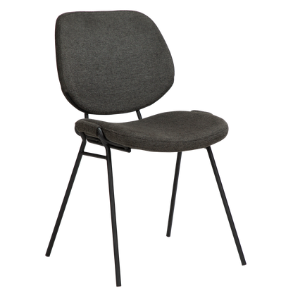 [var:Bezug=Crow schwarzer Stoff mit schwarzen Beinen] YEET Stuhl