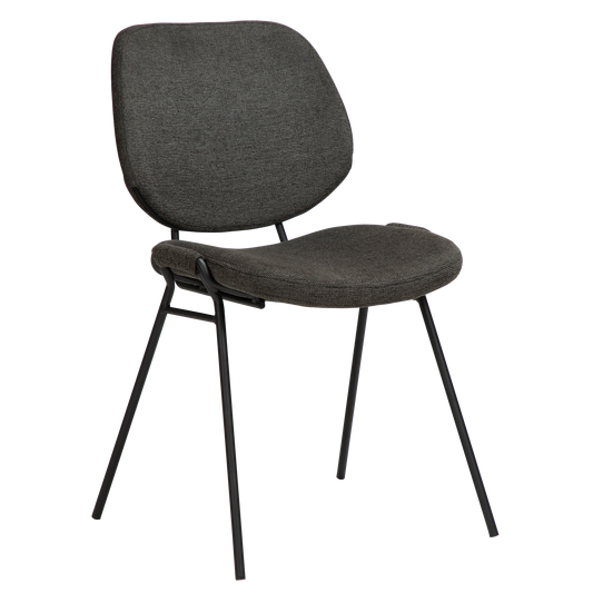 [var:Bezug=Crow schwarzer Stoff mit schwarzen Beinen] YEET Stuhl