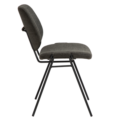 [var:Bezug=Crow schwarzer Stoff mit schwarzen Beinen] YEET Stuhl