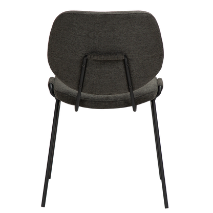 [var:Bezug=Crow schwarzer Stoff mit schwarzen Beinen] YEET Stuhl