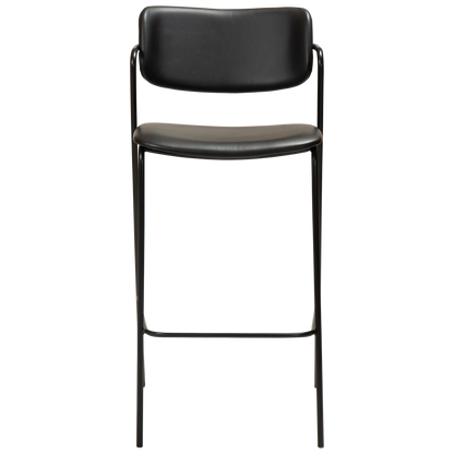 [var:Bezug=Vintage schwarzes Kunstleder mit schwarzen Beinen] ZED Barhocker