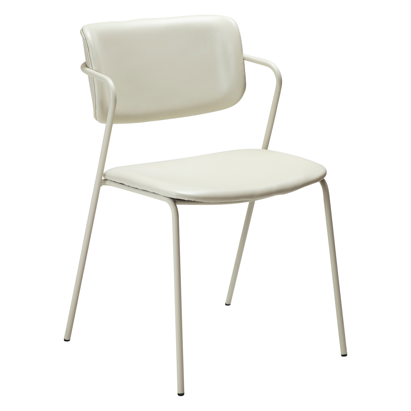 [var:Bezug=Knochenweißes Kunstleder mit knochenweißen Beinen] ZED Stuhl