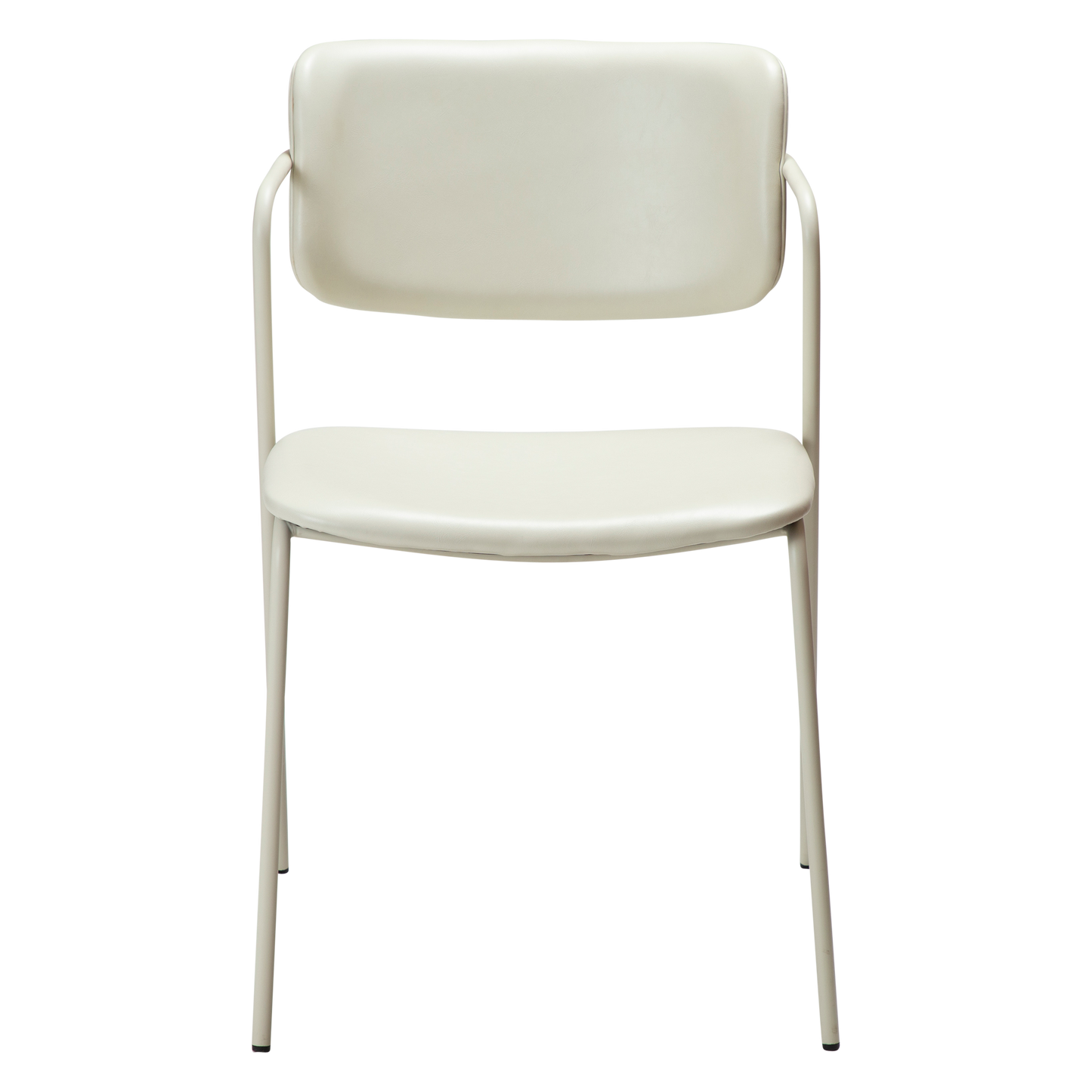 [var:Bezug=Knochenweißes Kunstleder mit knochenweißen Beinen] ZED Stuhl