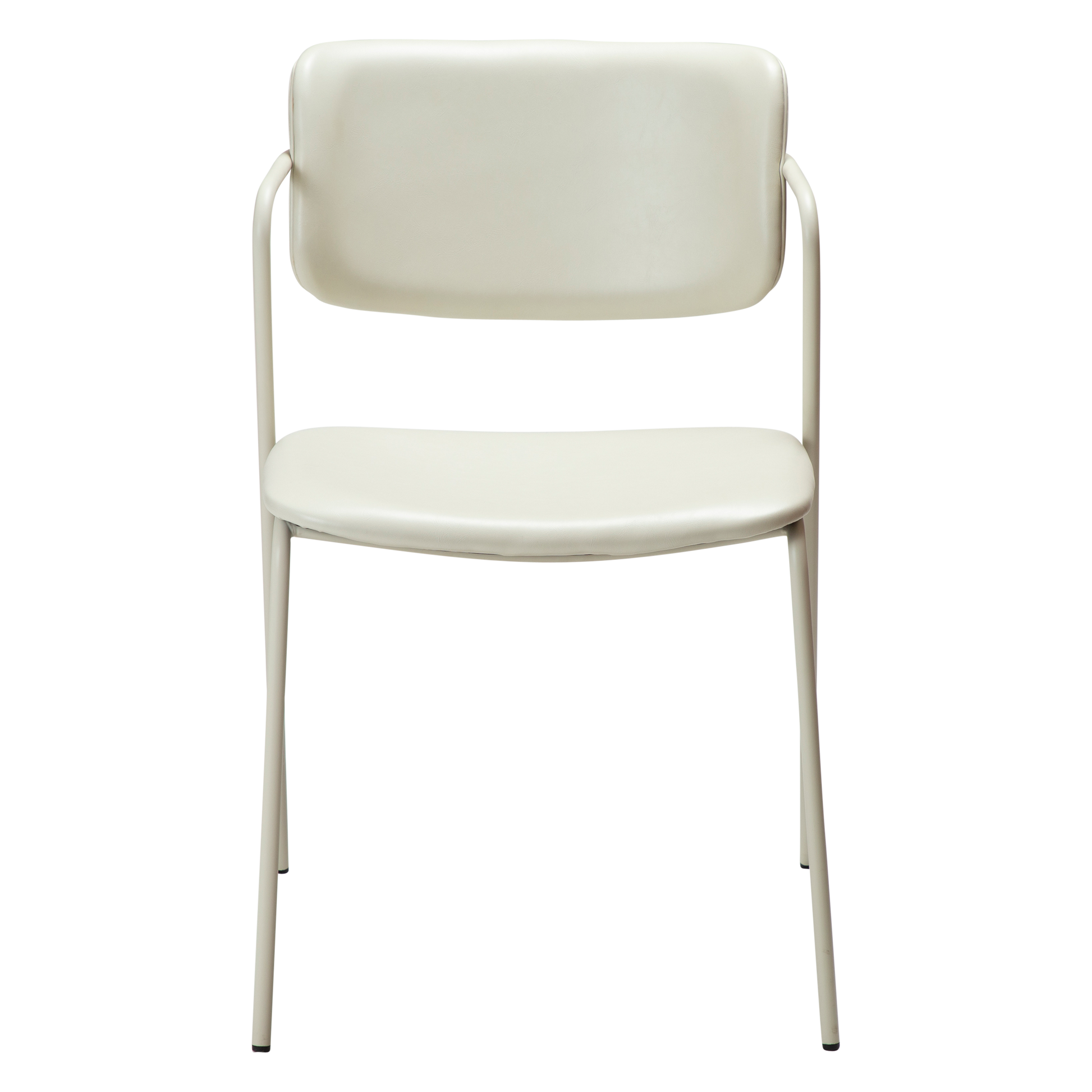 [var:Bezug=Knochenweißes Kunstleder mit knochenweißen Beinen] ZED Stuhl