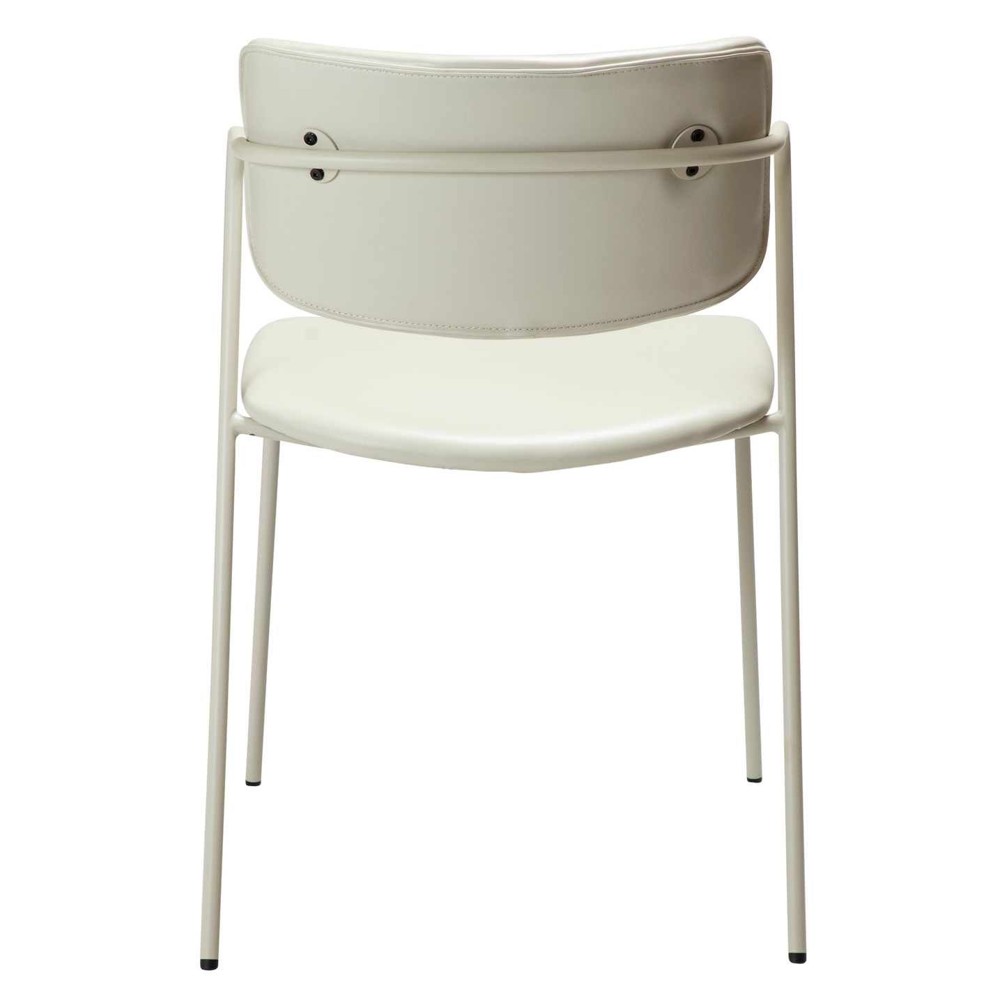 [var:Bezug=Knochenweißes Kunstleder mit knochenweißen Beinen] ZED Stuhl