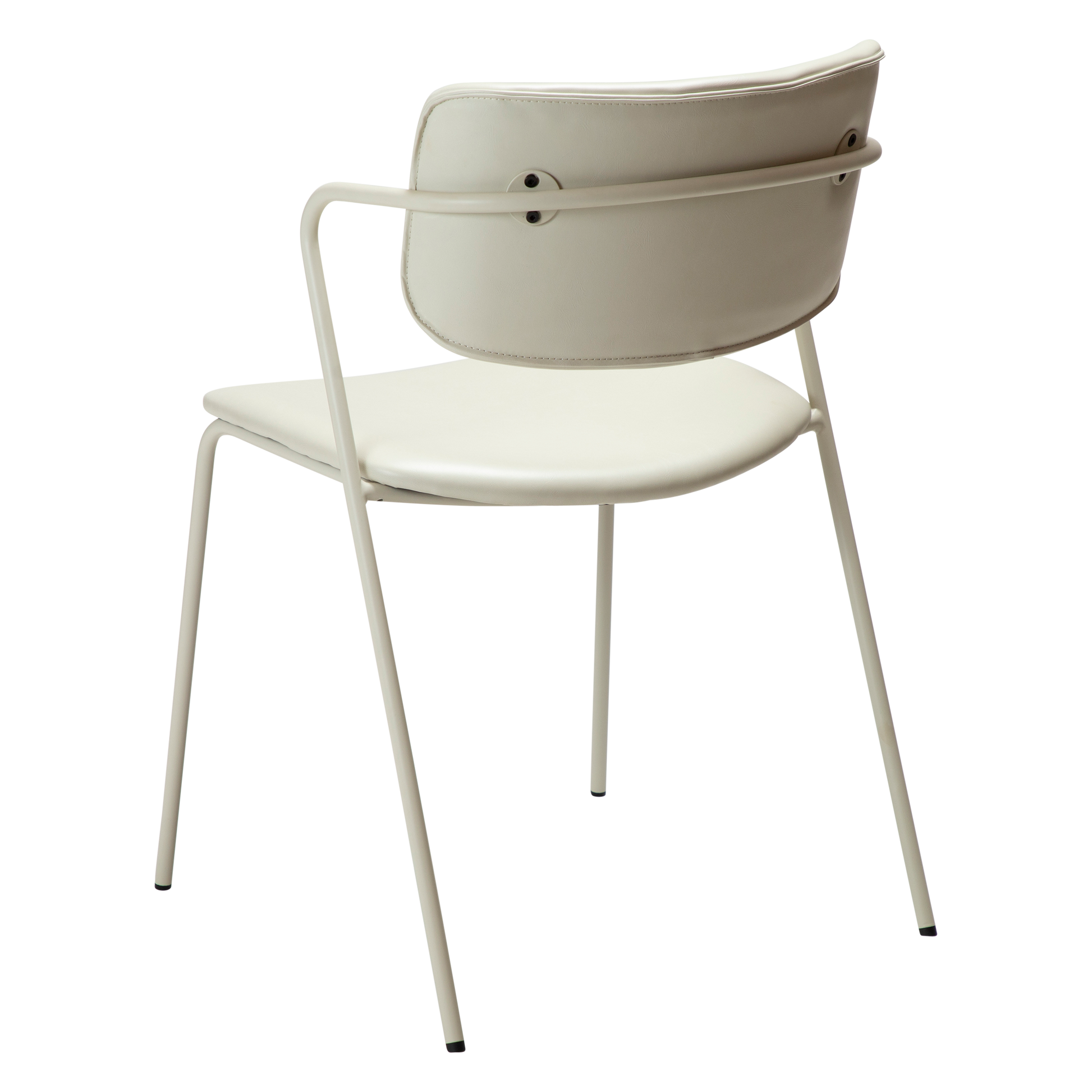 [var:Bezug=Knochenweißes Kunstleder mit knochenweißen Beinen] ZED Stuhl