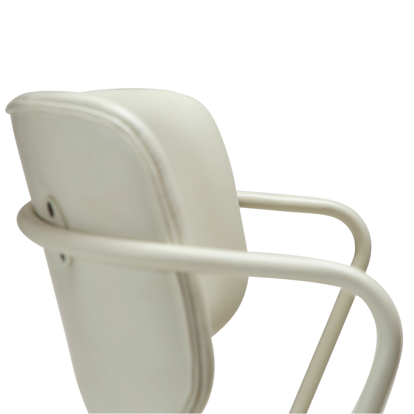 [var:Bezug=Knochenweißes Kunstleder mit knochenweißen Beinen] ZED Stuhl