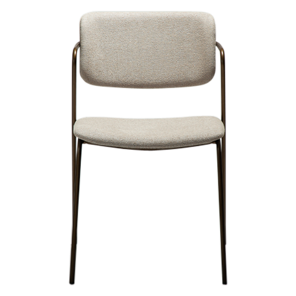 [var:Bezug=Kaschmir Bouclé-Stoff mit antikem Messingbeinen] ZED Stuhl