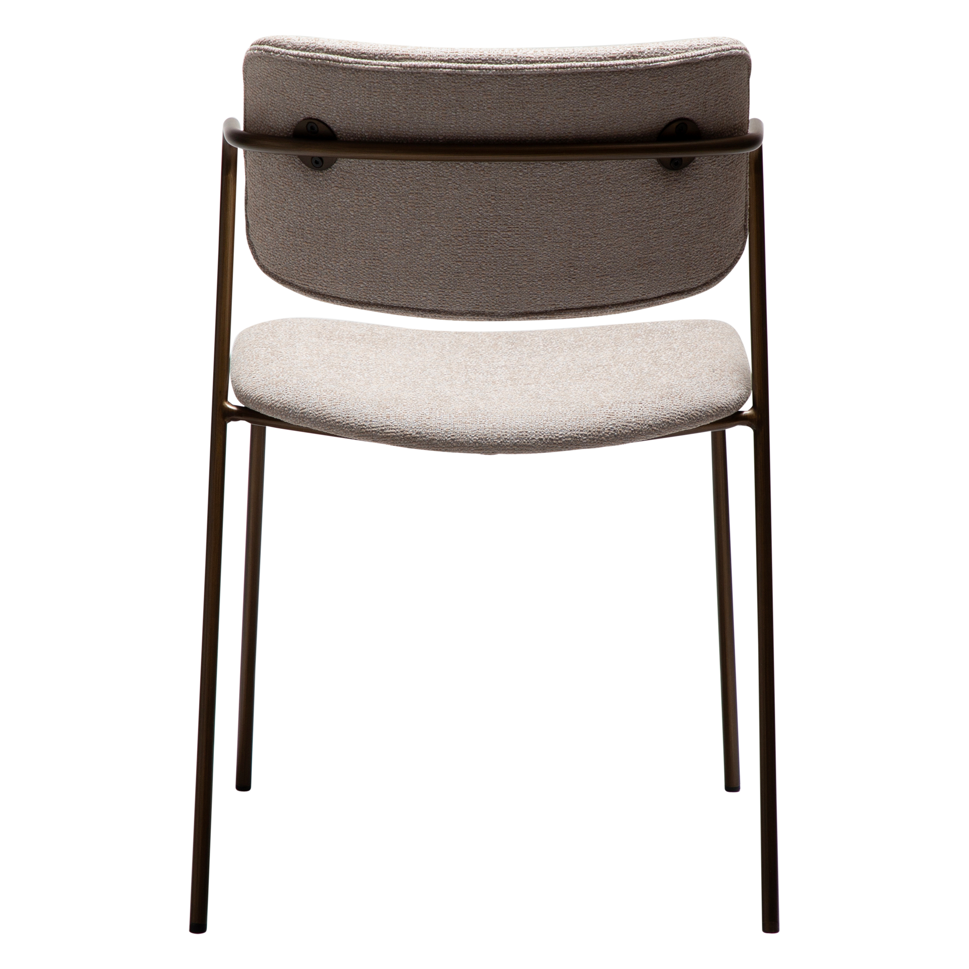 [var:Bezug=Kaschmir Bouclé-Stoff mit antikem Messingbeinen] ZED Stuhl