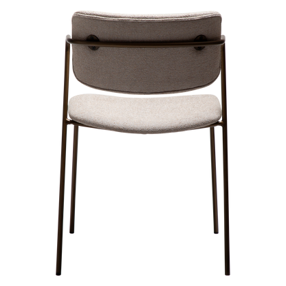 [var:Bezug=Kaschmir Bouclé-Stoff mit antikem Messingbeinen] ZED Stuhl