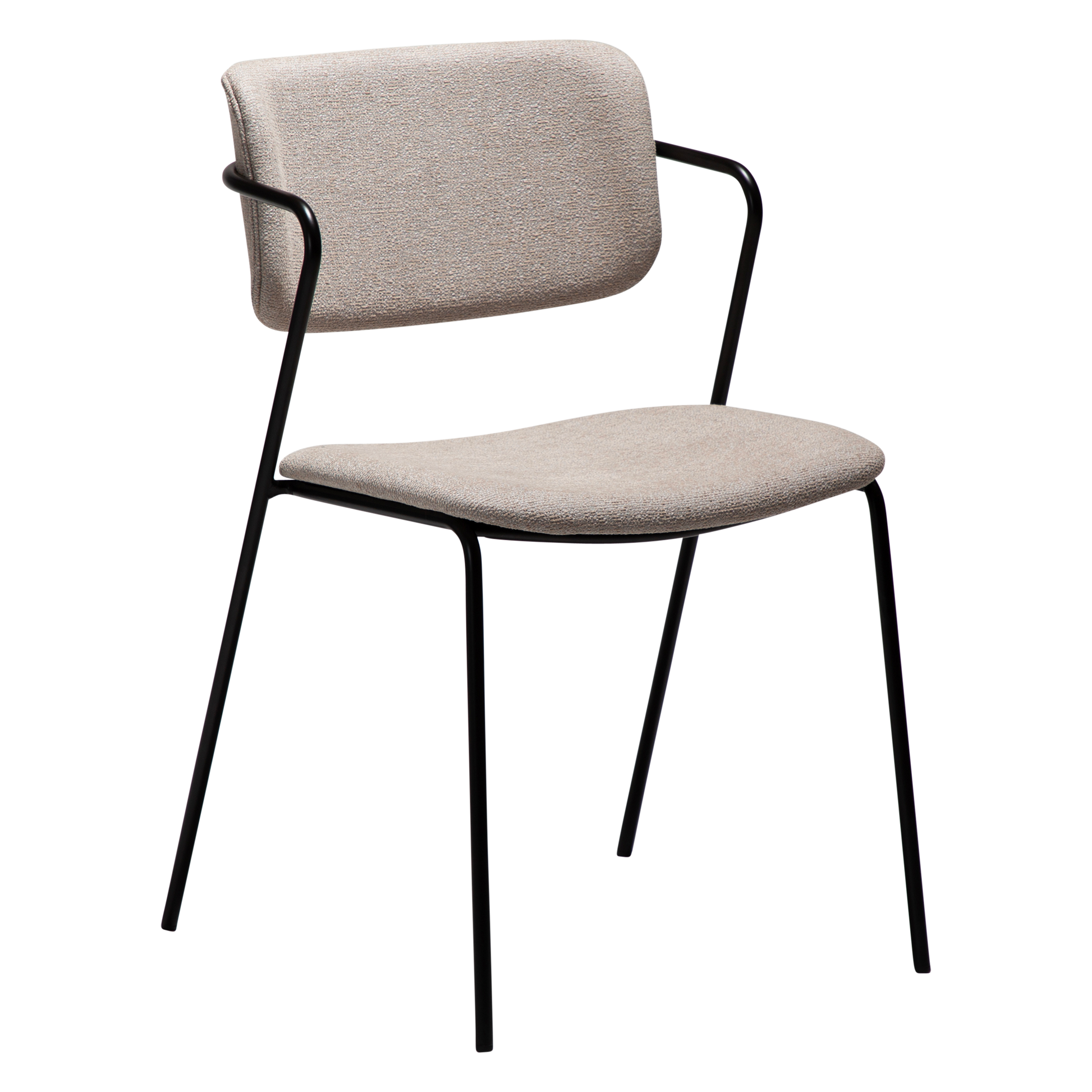 [var:Bezug=Kaschmir Bouclé-Stoff mit schwarzen Beinen] ZED Stuhl